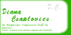 diana csaplovics business card